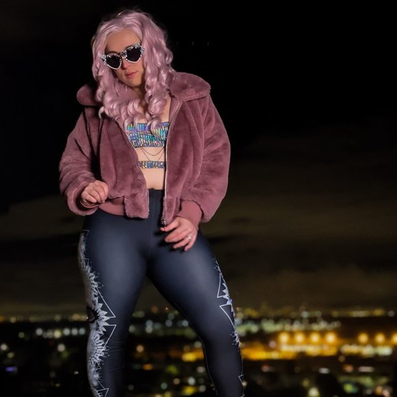 Plush Retro Zip Up Fur Jacket Bomber - Picture 4 of 6